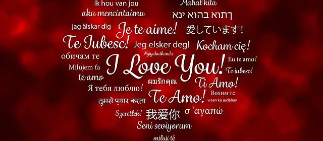 Ich liebe Dich in verschiedenen Sprachen